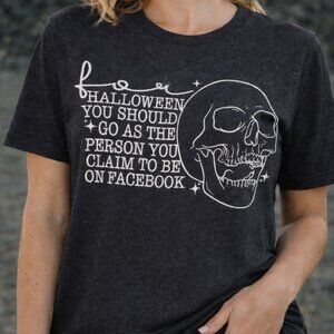 Sassy Halloween Graphic T-Shirt | Back Heather